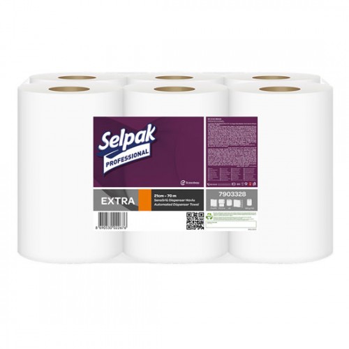 Selpak Professional Extra Sensörlü Dispenser Havlu 21,5cm - 70 Mt 6lı