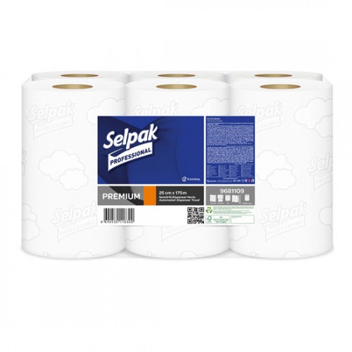 Selpak Professional Premium Sensörlü Dispenser Havlu 25 Cm 175 Mt 6lı