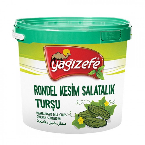 Yağızefe Rondel Kesim Kornişon Turşu Kova 18 lt